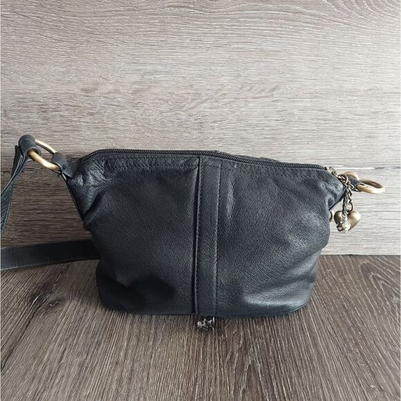 St. John's Bay Handbags - Vintage 90s St. John's Bay Genuine Black Leather Purse Shoulder Bag 
